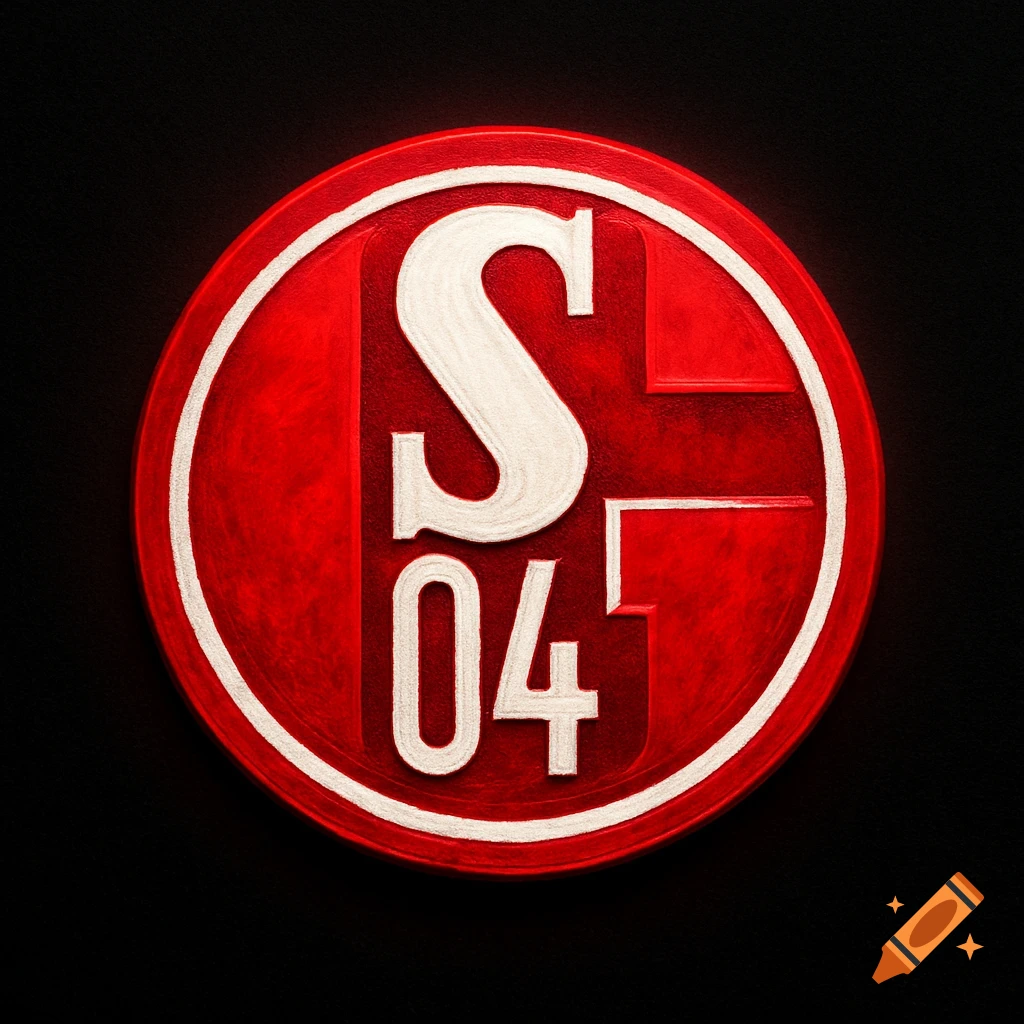 A circular red logo with a white outline and white text 'S' and '04' inside, on a black background.