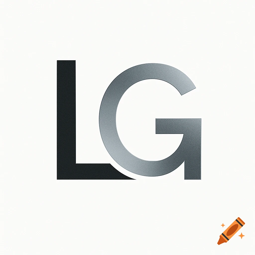 A modern logo featuring the initials LG, with L in dark gray and G in a metallic silver gradient, on a white background.