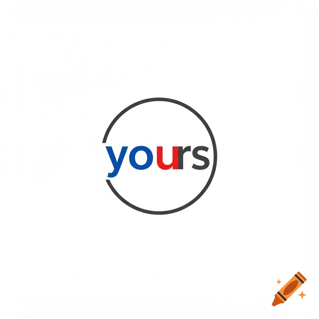 The word 'yours' in blue, red, and gray within a black circle on a white background, resembling a logo.