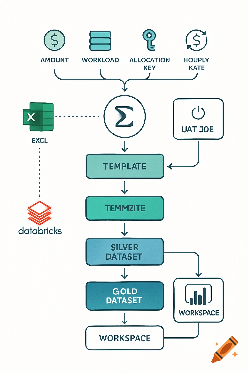 Workflow Diagram created on Craiyon