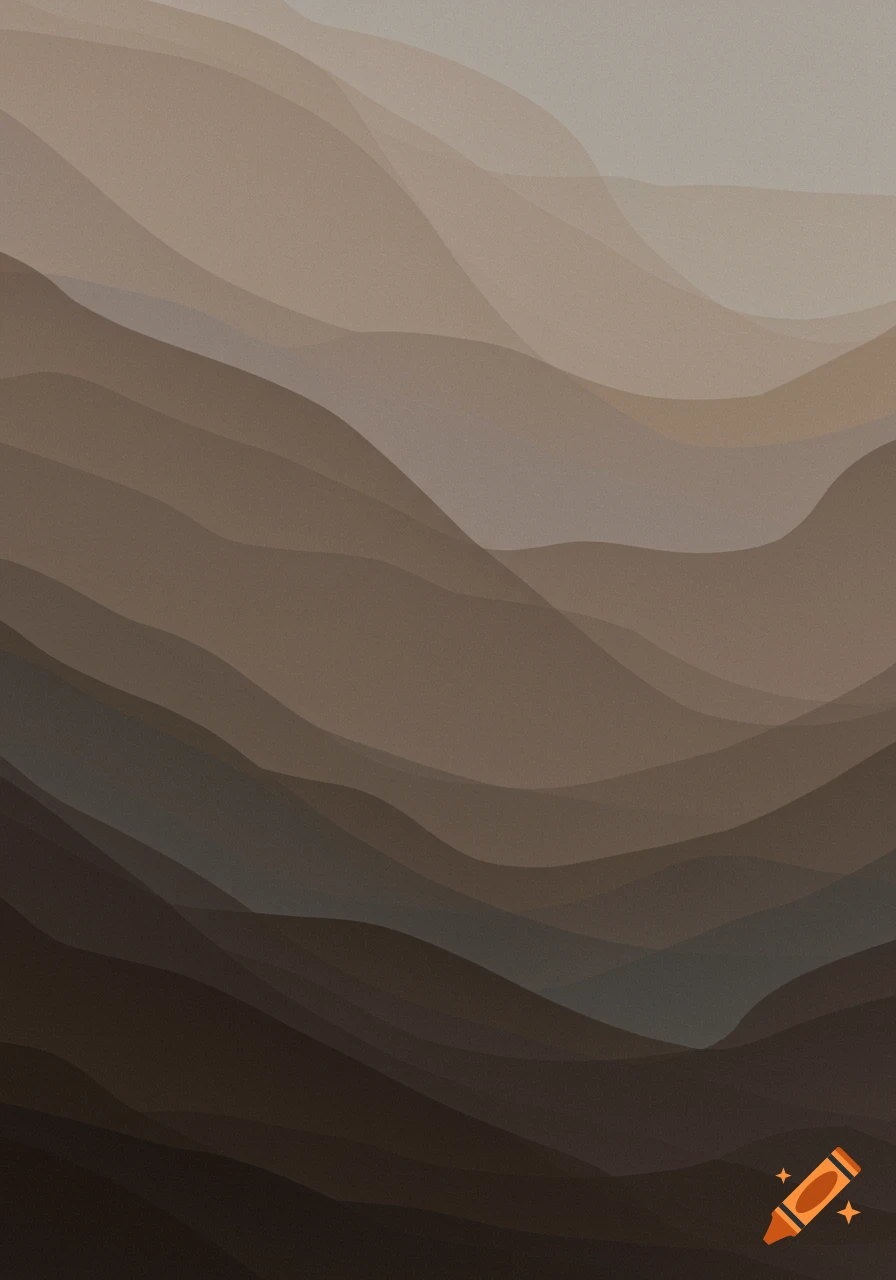 Abstract layered waves in various shades of brown and cool tones, creating a smooth gradient.