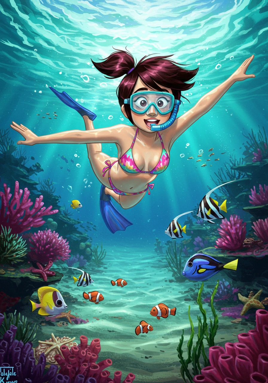 Snorkeling créé sur Craiyon