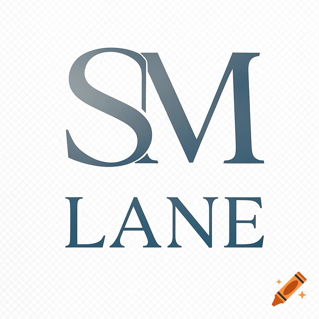 A blue-gray gradient logo showing the letters "SM" stacked, with the word "LANE" below, all on a transparent background.