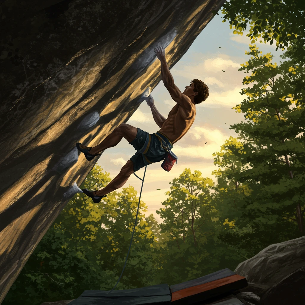 Rock climbing erstellt auf Craiyon