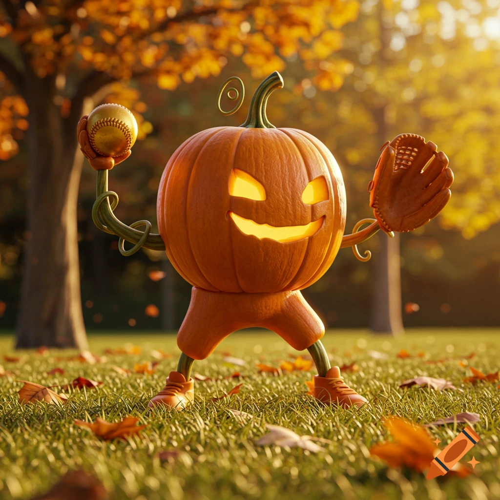 Pumpkin With Arms and Legs created on Craiyon, image size:1024x1024