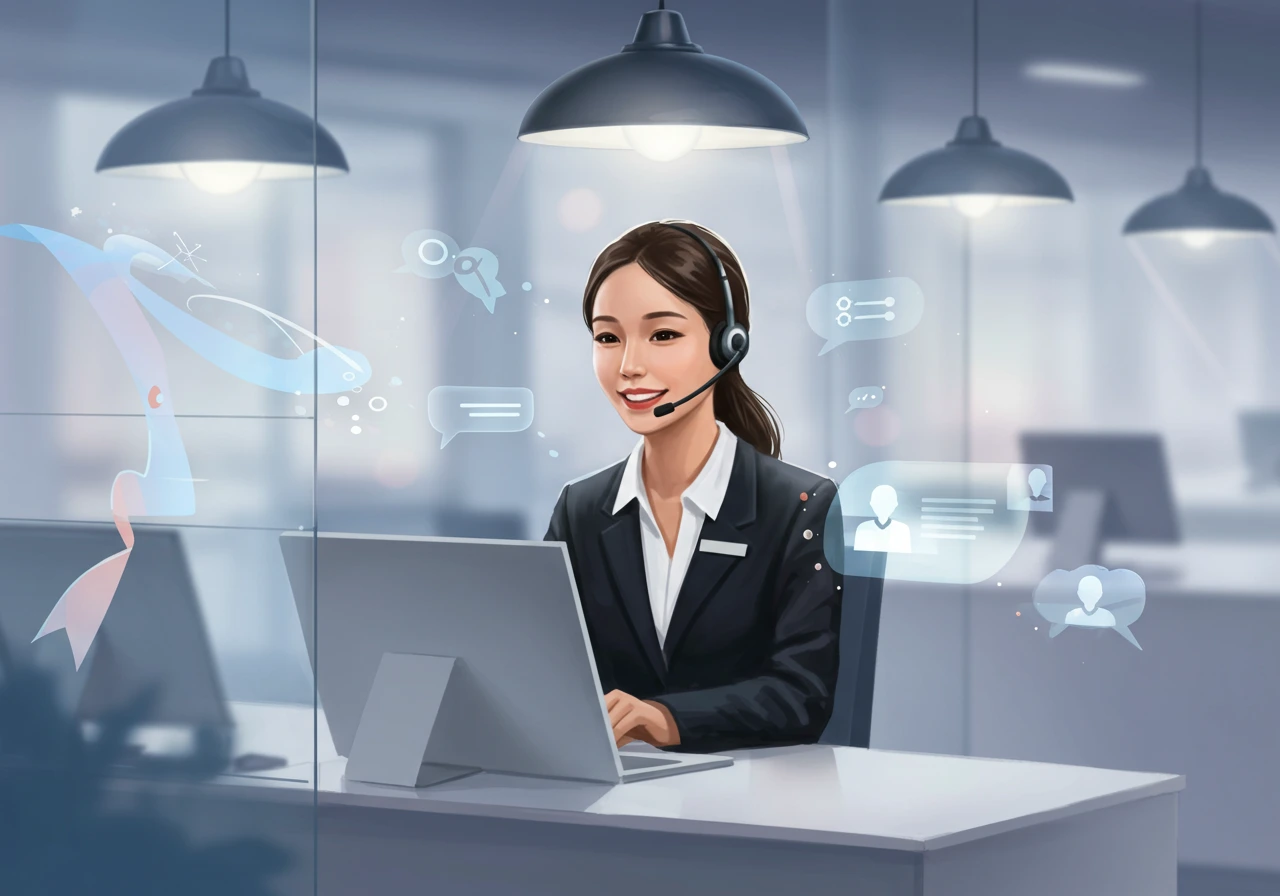 Customer service creado en Craiyon