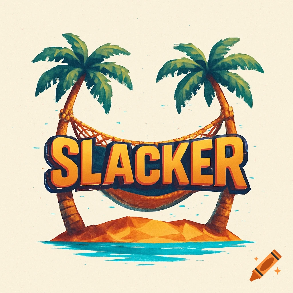 A vibrant video game logo featuring the word 'SLACKER' in bold orange ...