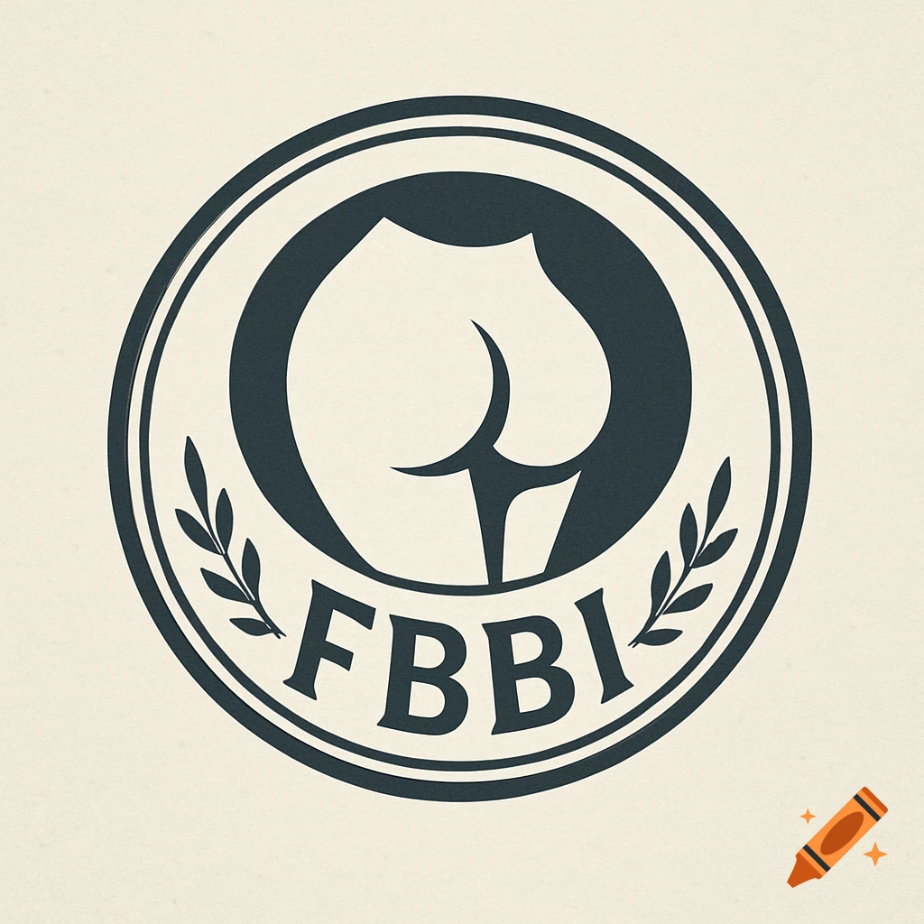 Circular FBBI logo with a stylized butt silhouette and olive branches on a cream background.