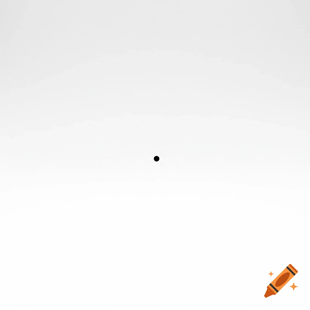 A tiny black dot centered on a white background.