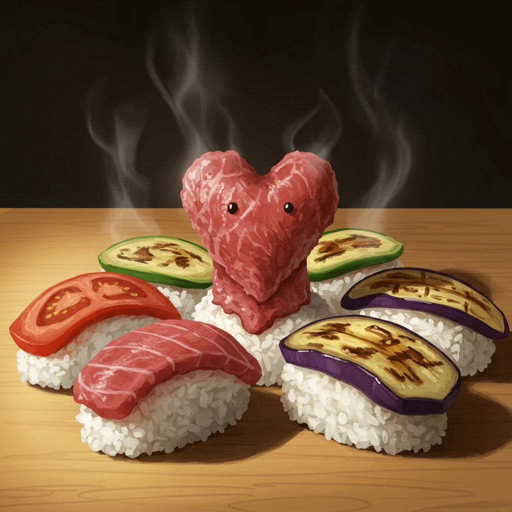 Sushi creado en Craiyon