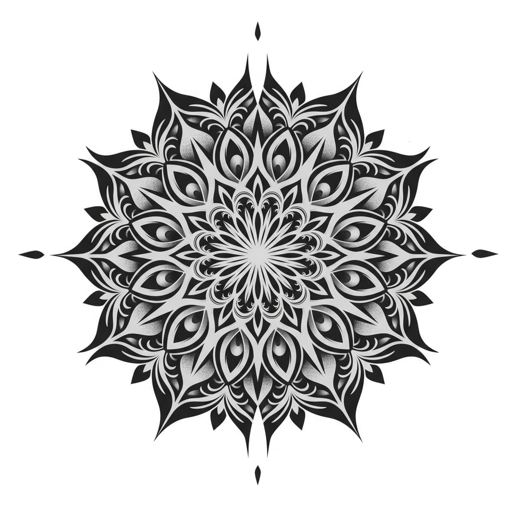 Mandala erstellt auf Craiyon