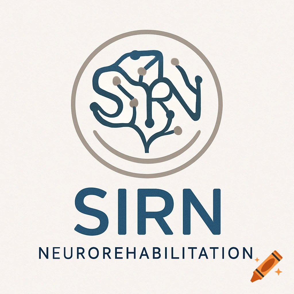 SIRN Neurorehabilitation logo with a stylized brain graphic inside a circle and the company name below.