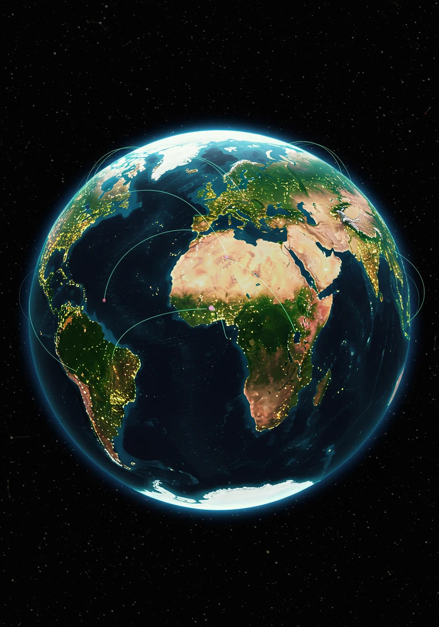 World map créé sur Craiyon