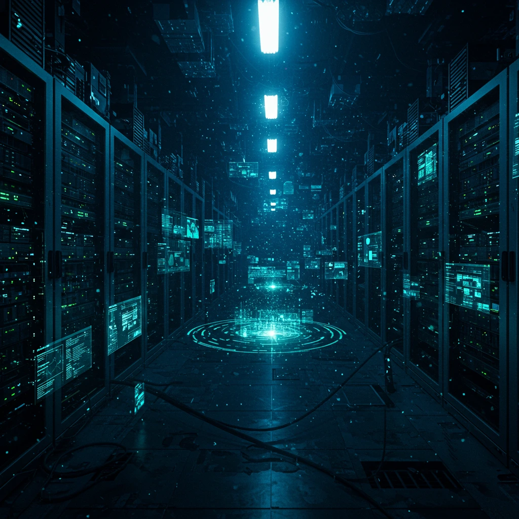 Data center creado en Craiyon
