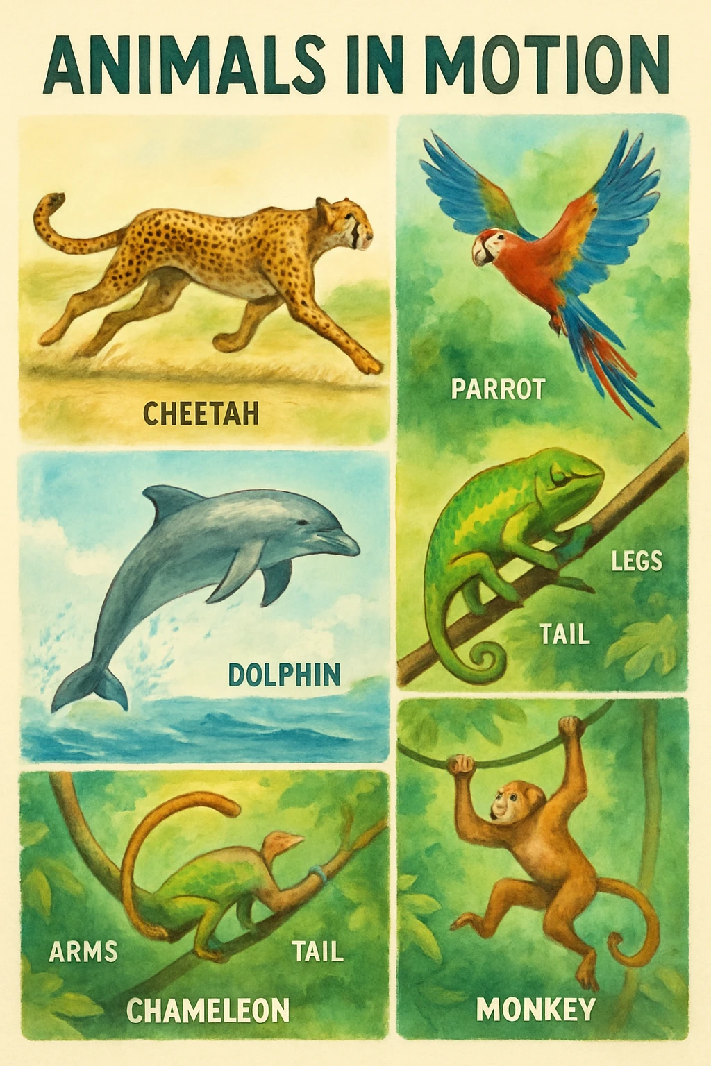 Educational poster creado en Craiyon