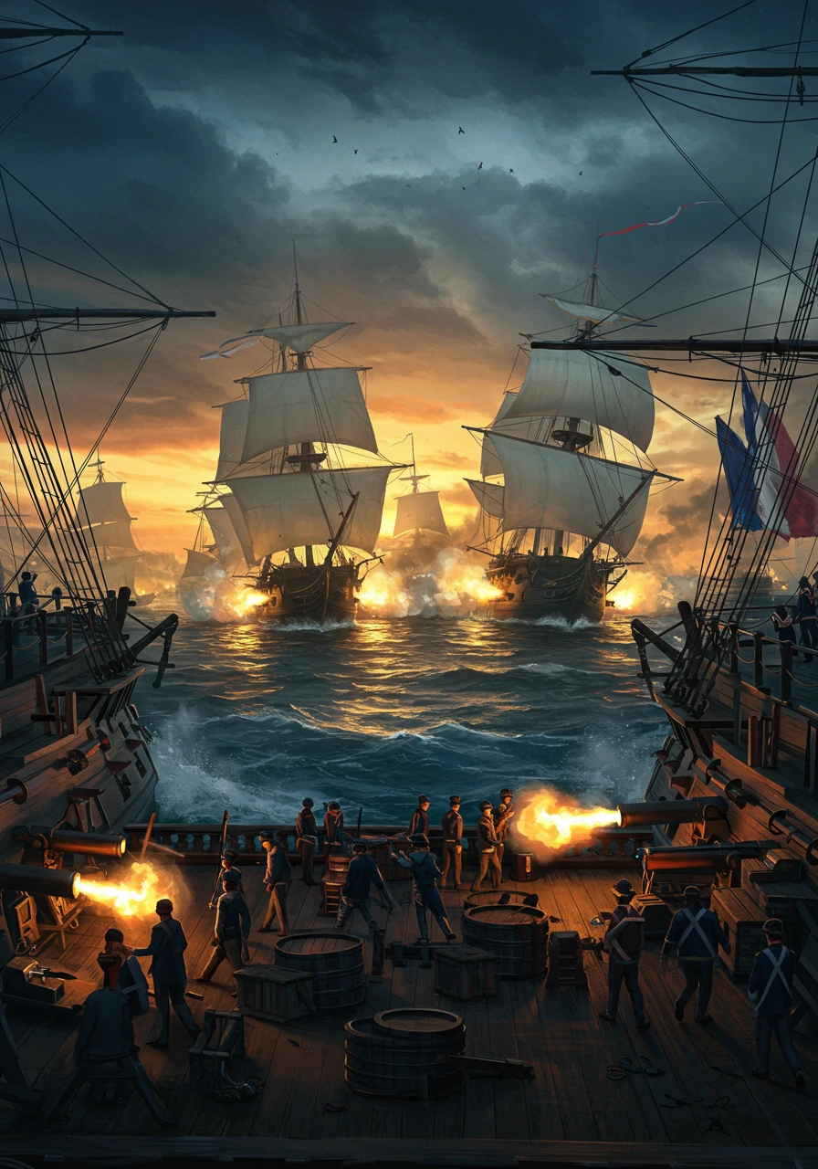 Naval warfare created on Craiyon