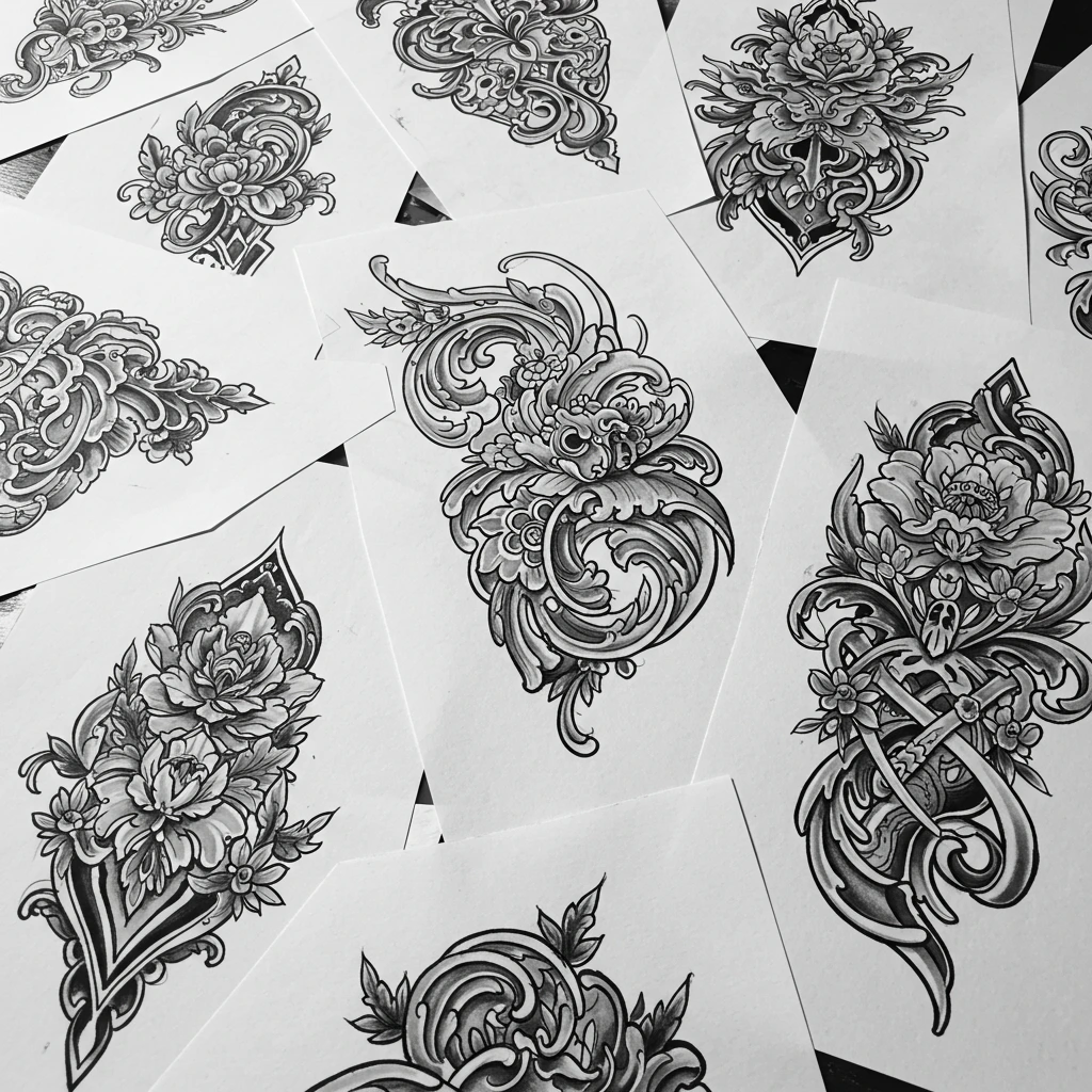 Ornamental art creado en Craiyon