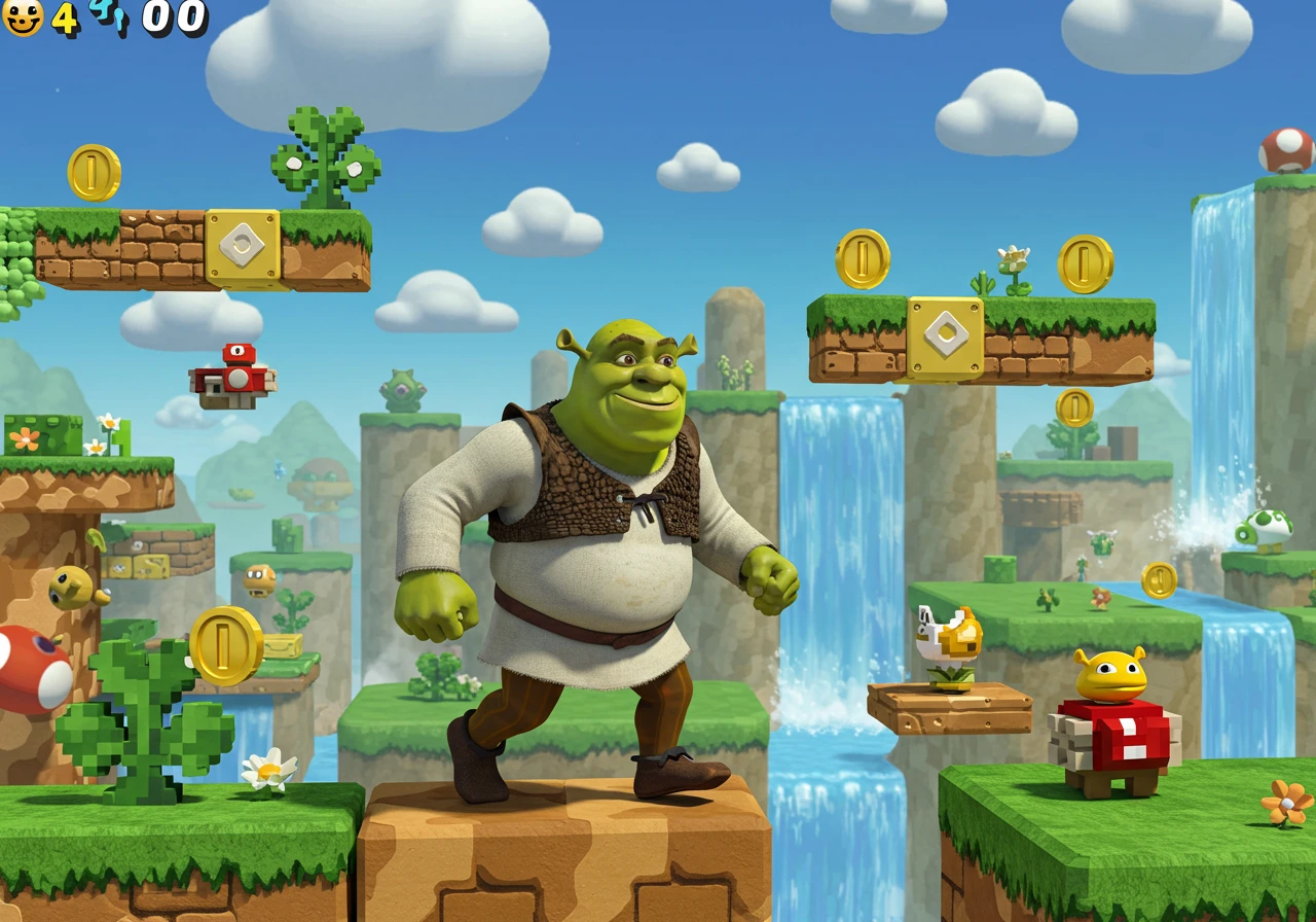 Shrek creado en Craiyon