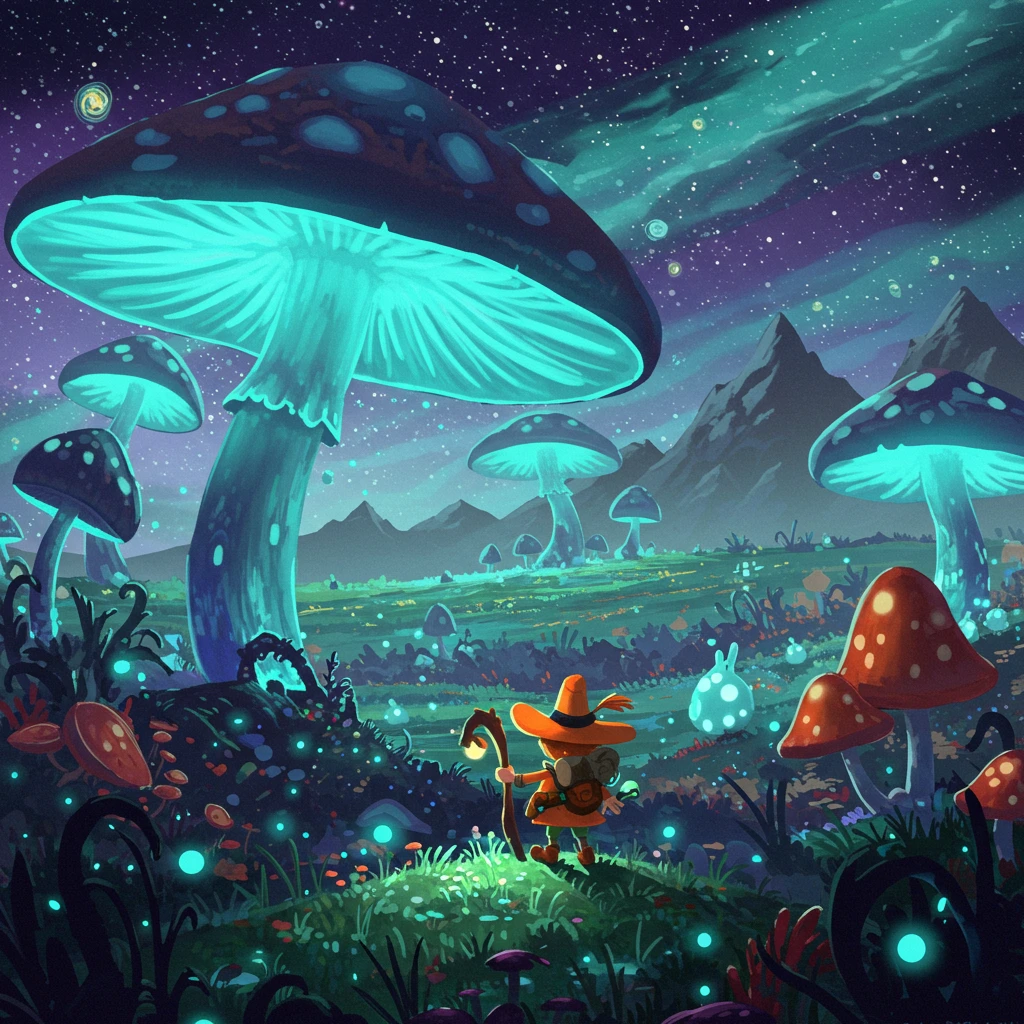 Mushrooms erstellt auf Craiyon