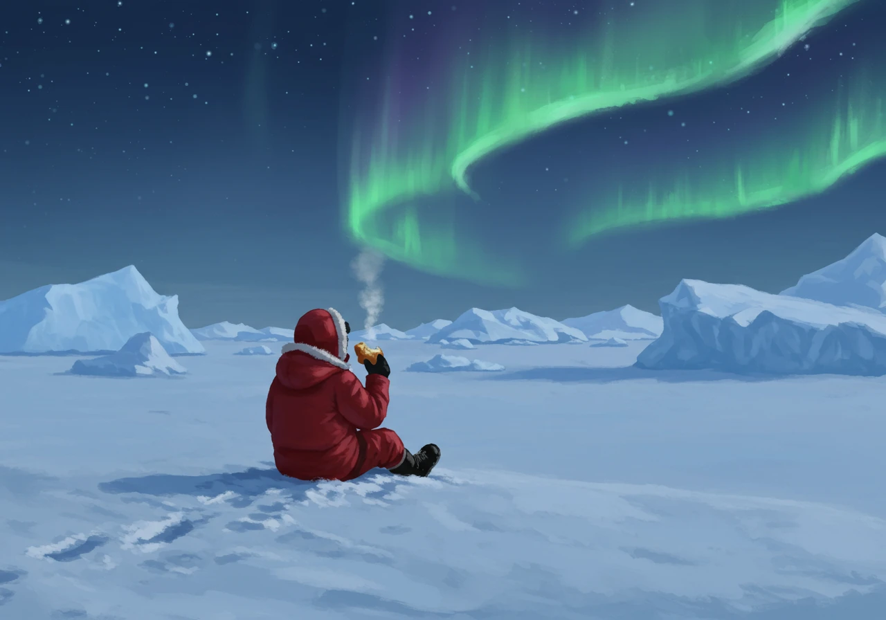 Aurora borealis erstellt auf Craiyon