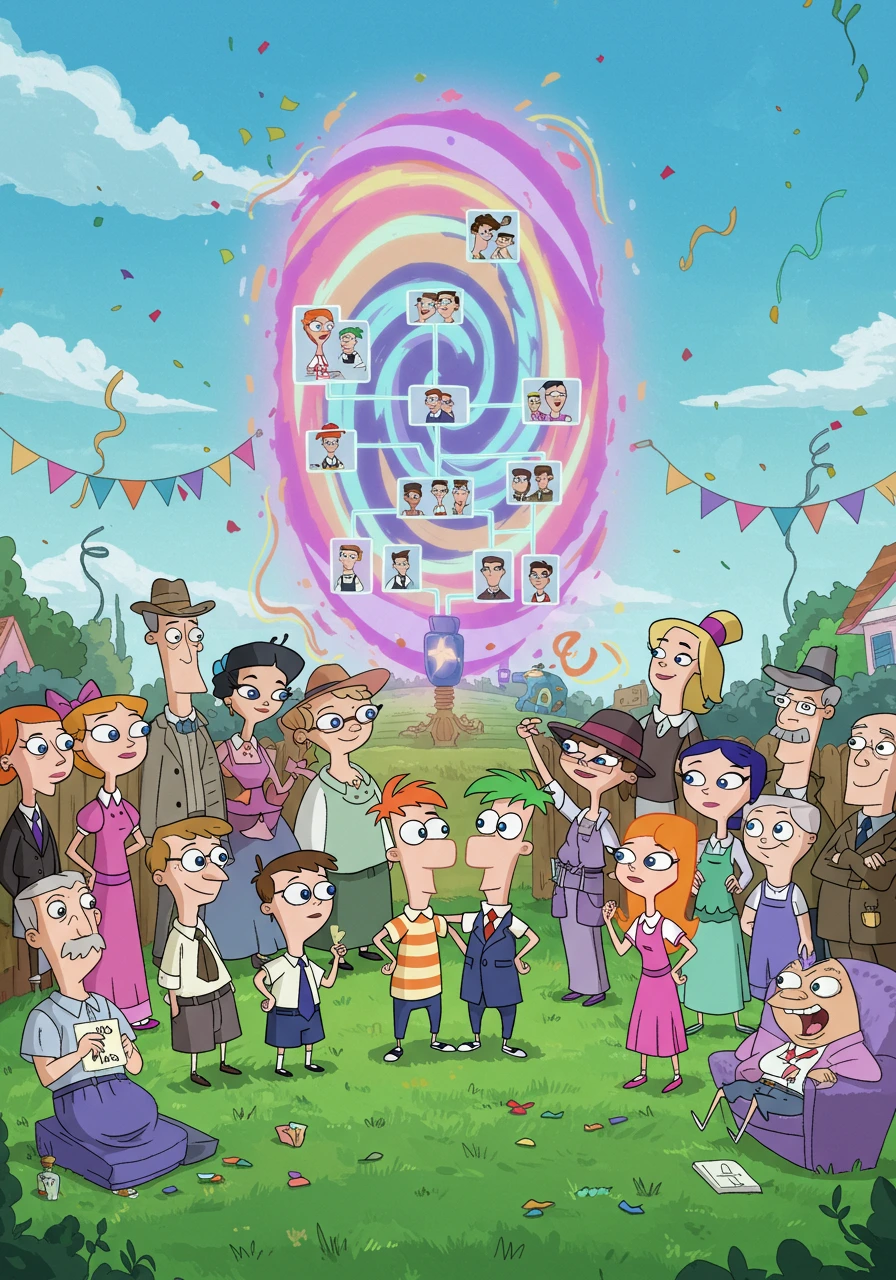 Phineas and ferb creado en Craiyon