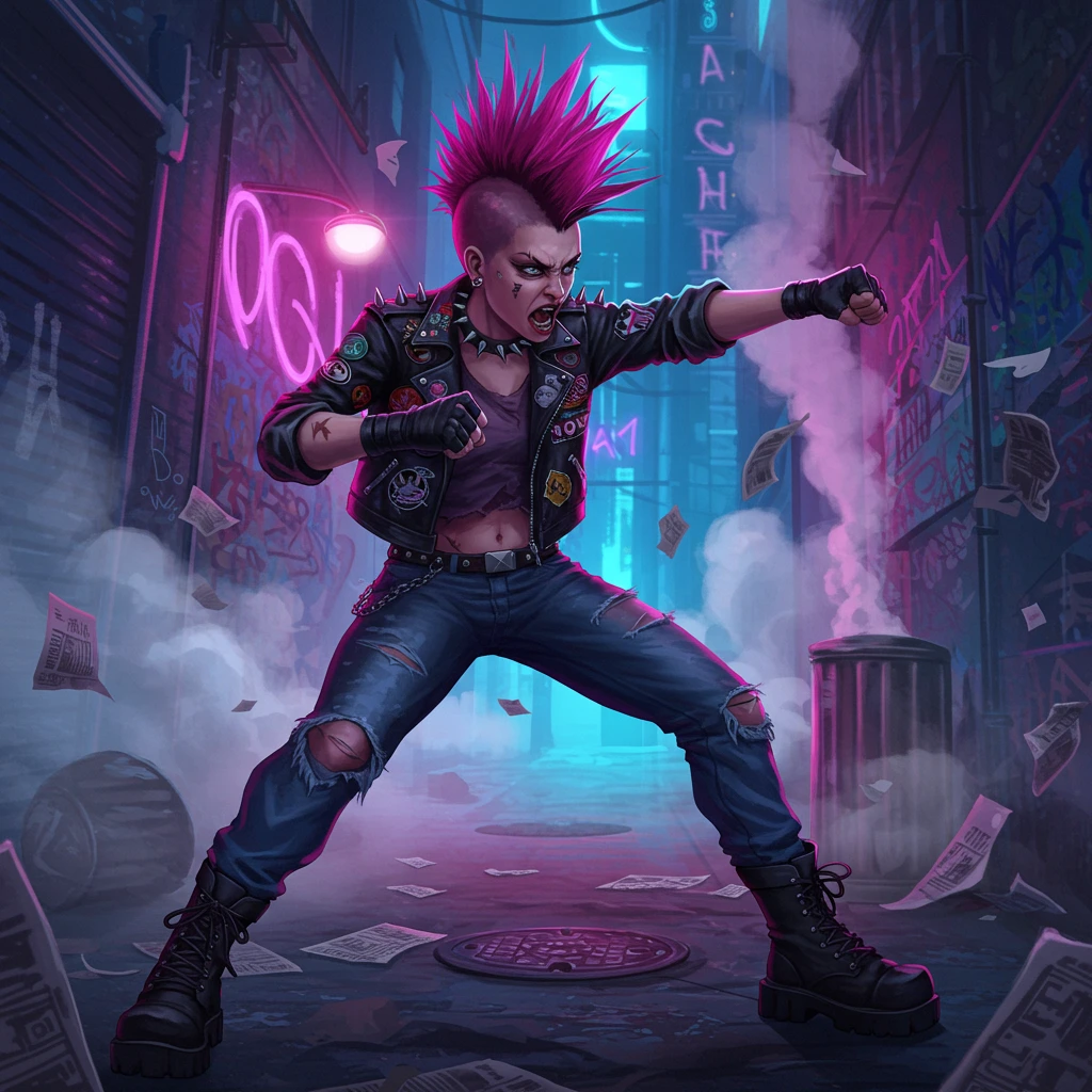Punk erstellt auf Craiyon