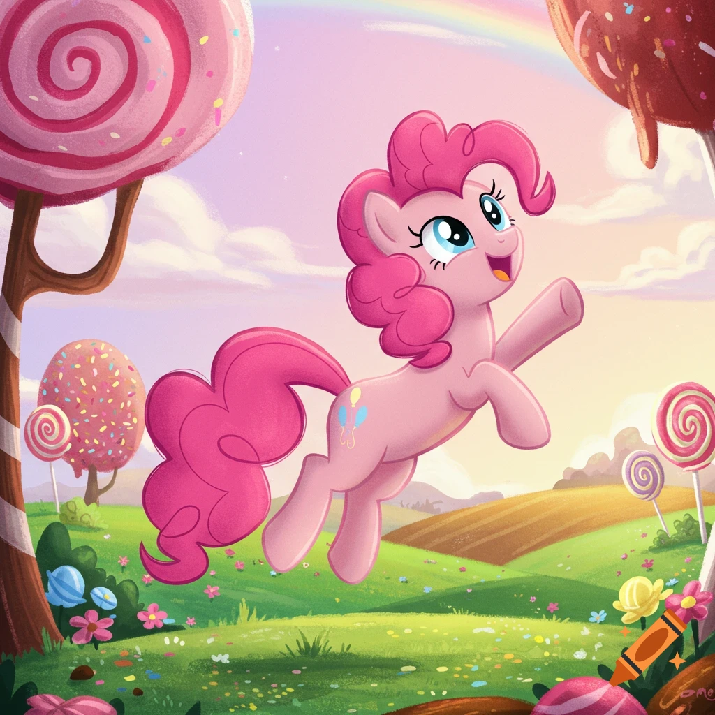 Pinkie Pie Playing Minecraft created on Craiyon, image size:1024x1024