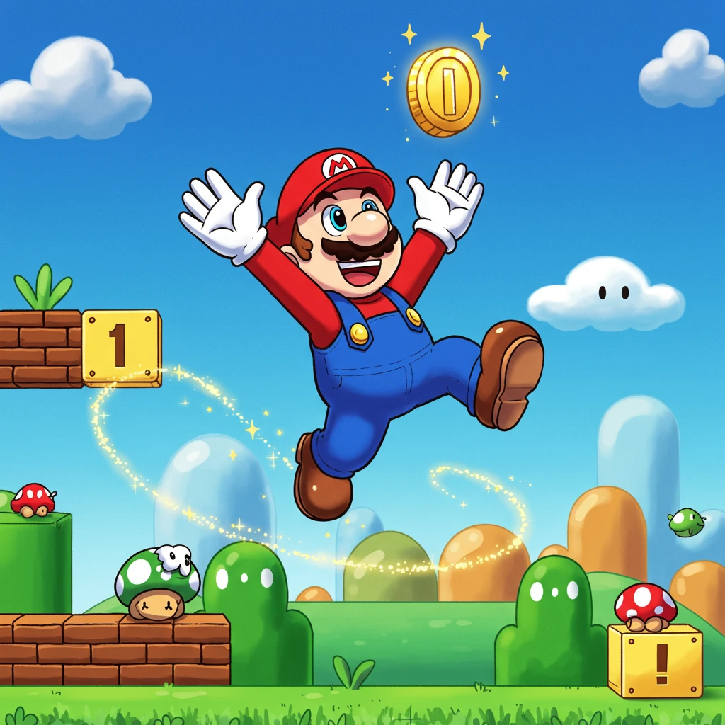 Super mario bros. erstellt auf Craiyon