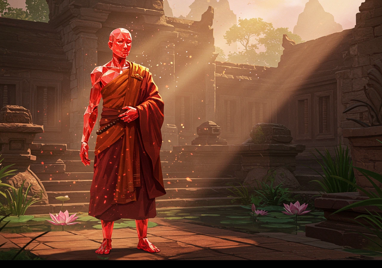 Monk erstellt auf Craiyon