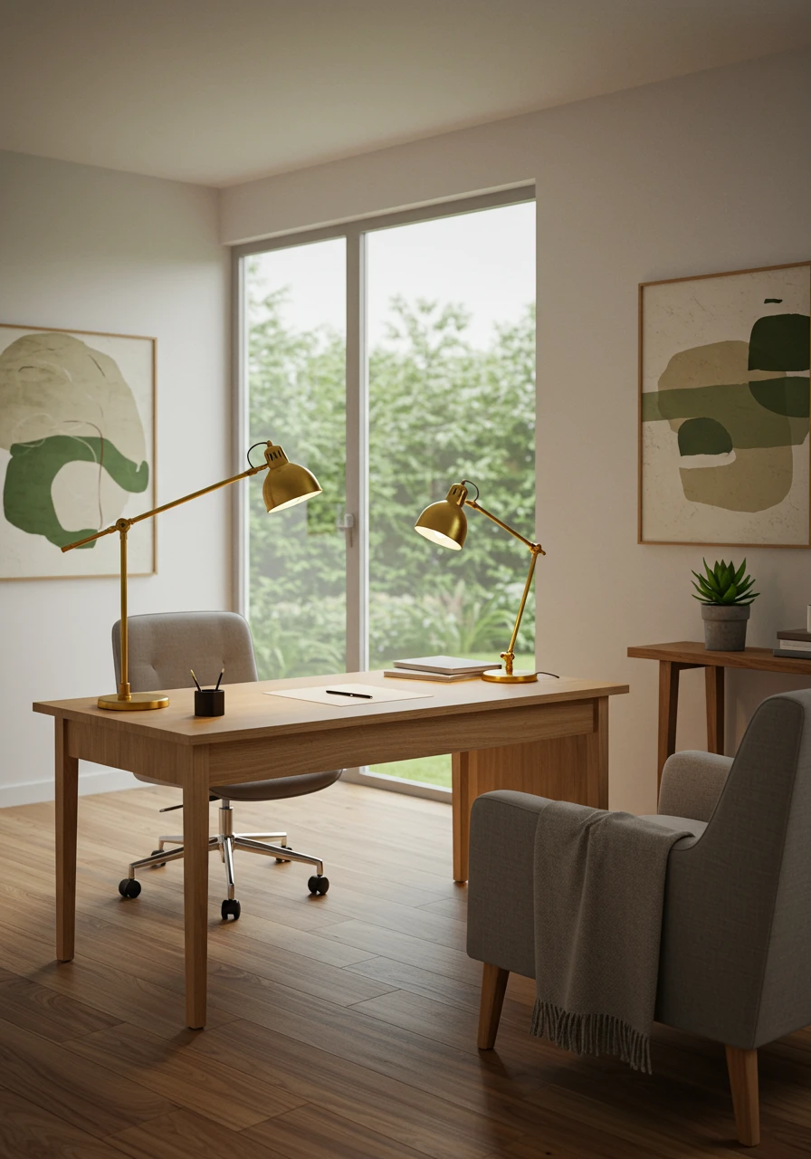 Home office creado en Craiyon