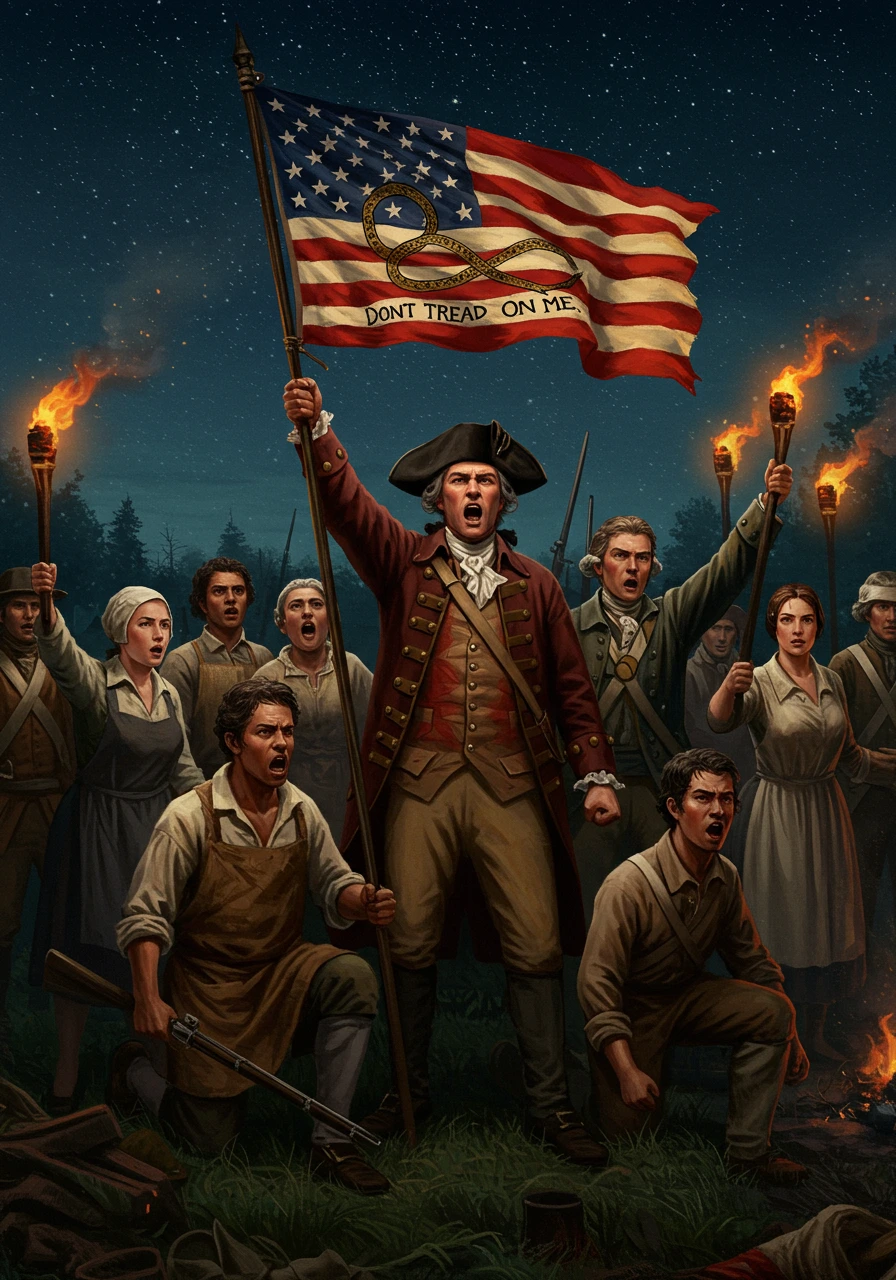 American revolution creado en Craiyon