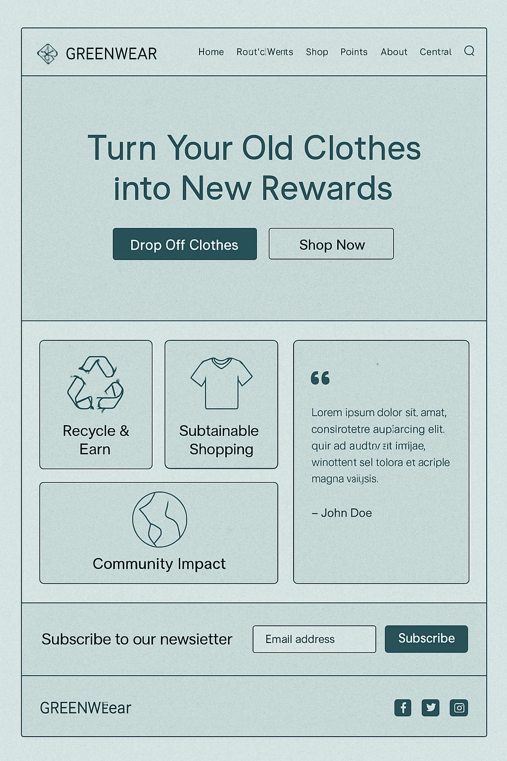 Web design created on Craiyon