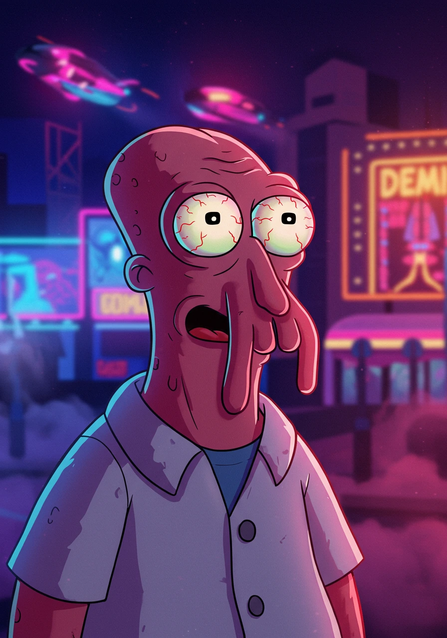 Futurama creado en Craiyon