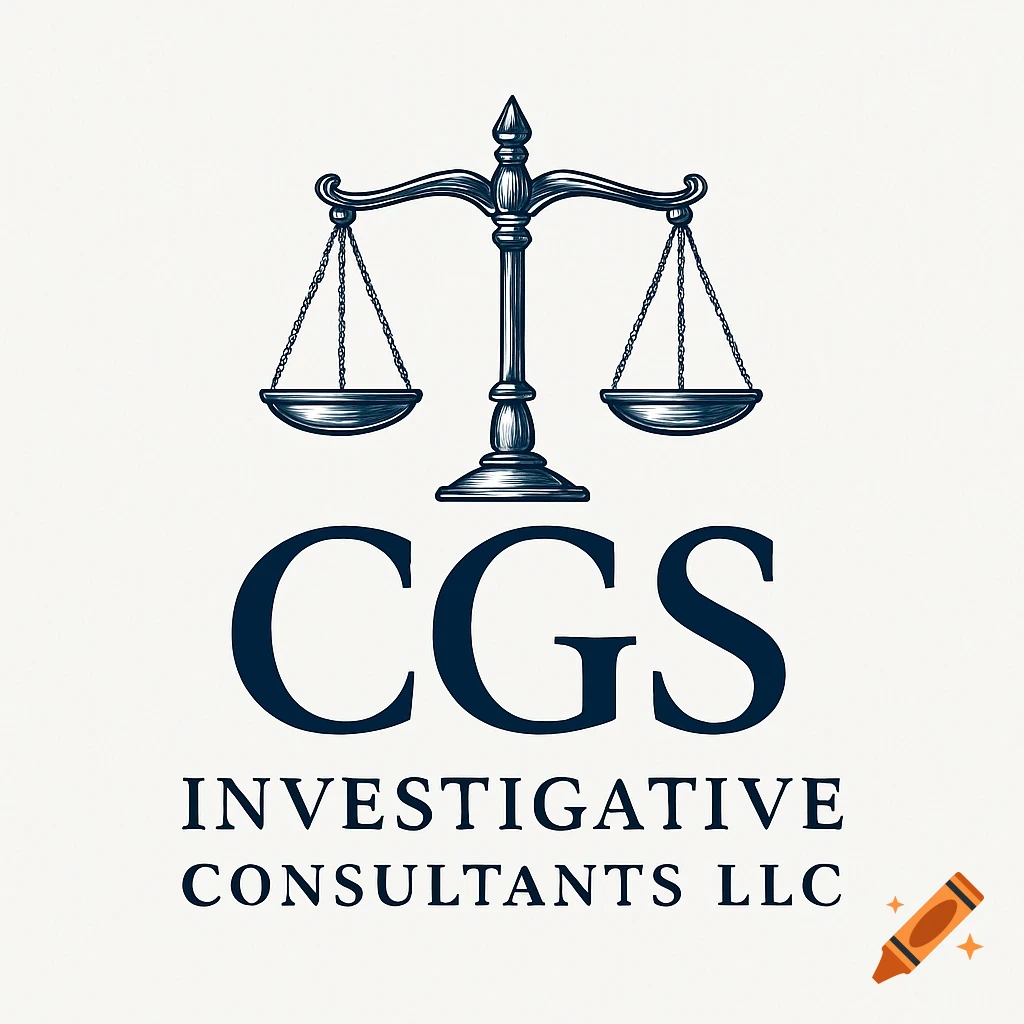 A logo featuring the scales of justice above the text CGS Investigative Consultants LLC.