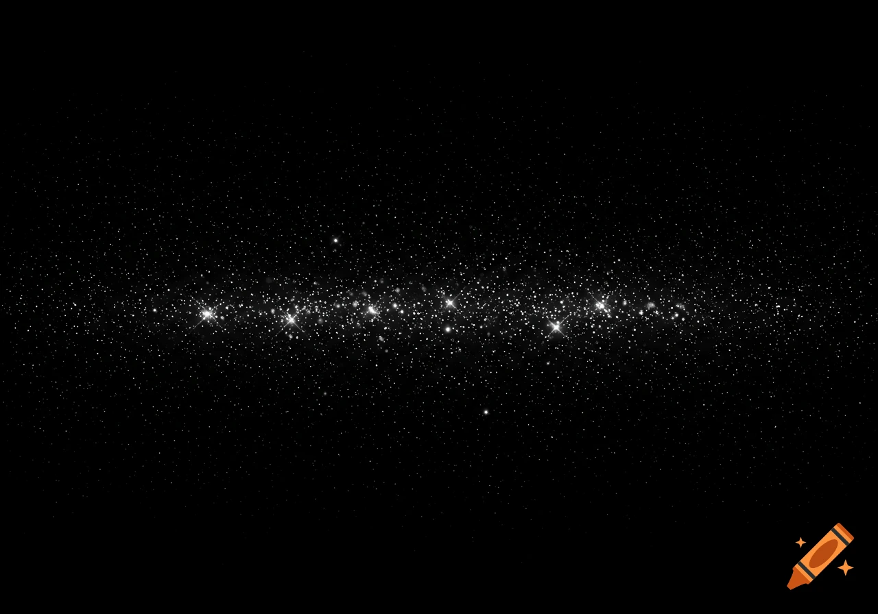 A black background filled with numerous sparkling white dots, like a starry sky or disco lights.