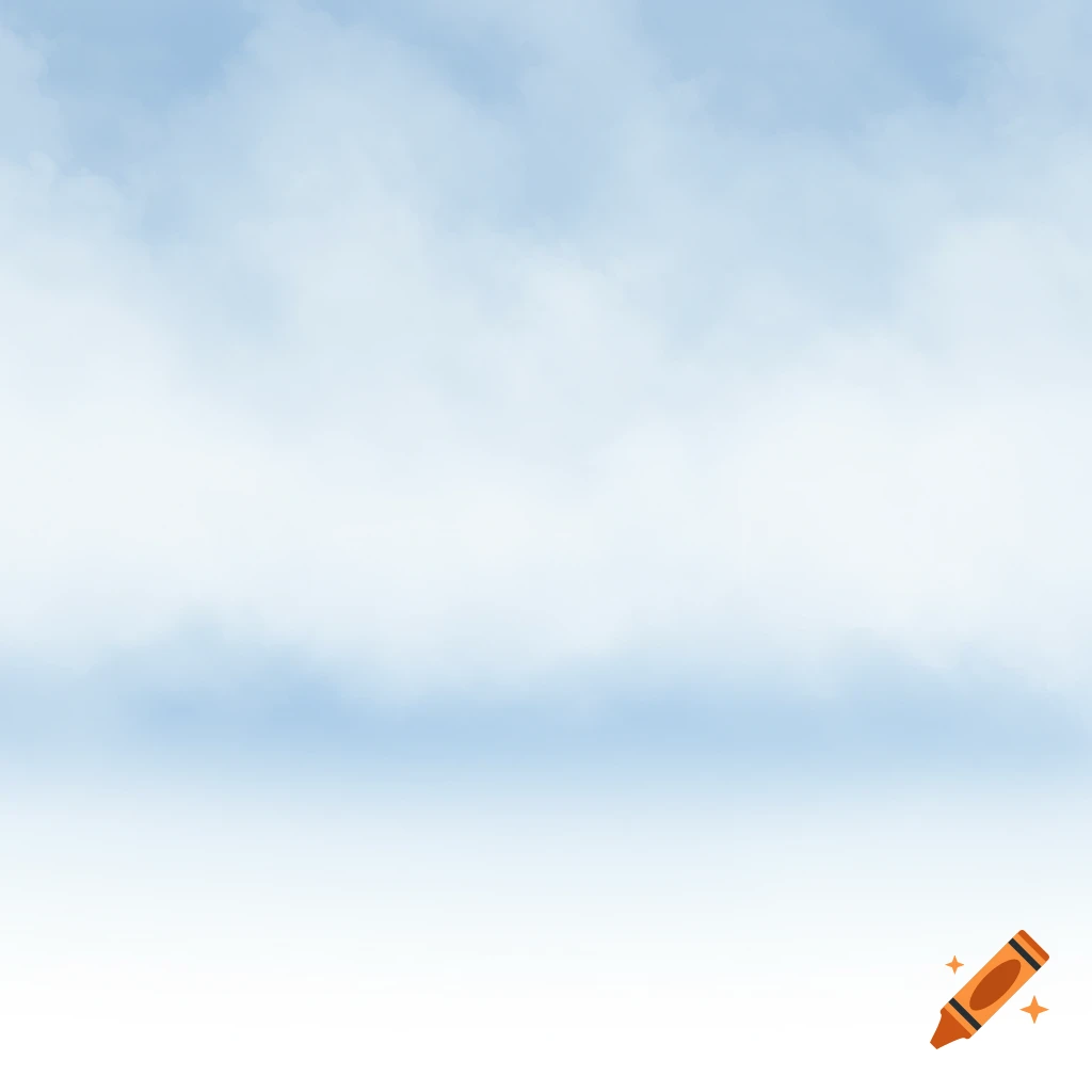 A crisp painting with a white foundation fading into a cool pale blue haze and gloomy mist.