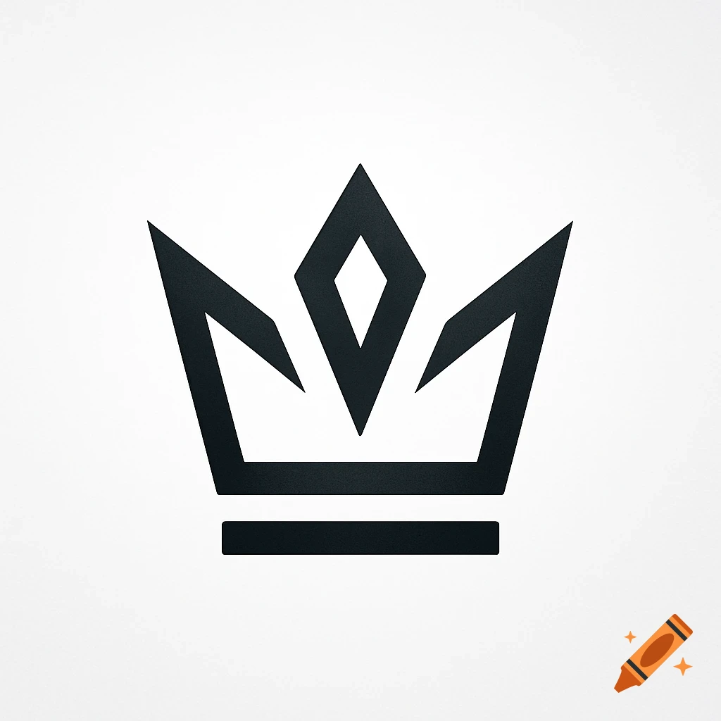 A minimalist black crown logo with three peaks, the center peak featuring a diamond shape, on a white background.
