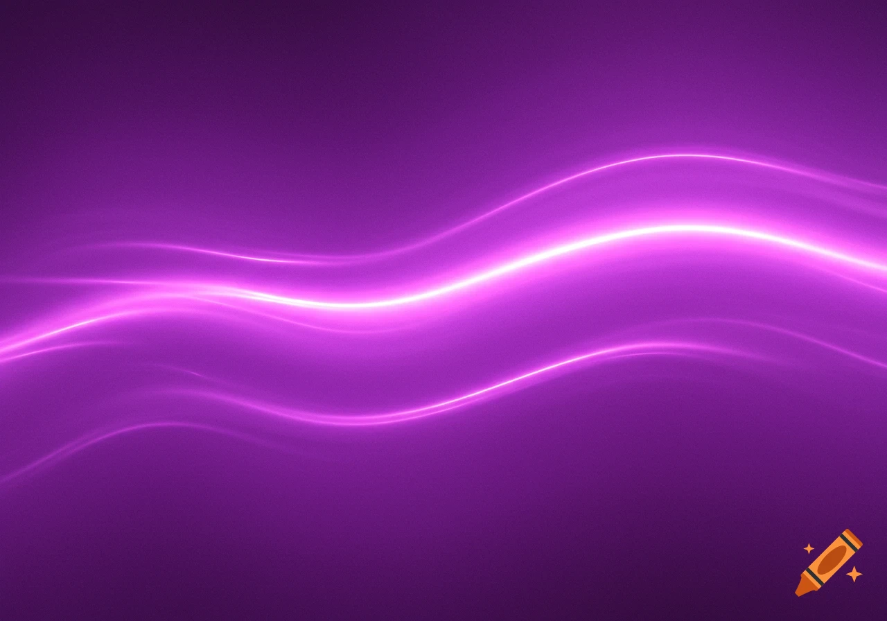 Glowing purple-pink wavy lines on a dark purple background.
