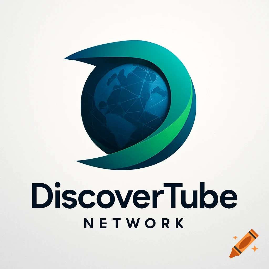 Professional logo for DiscoverTube Network with a stylized D-shaped globe icon.