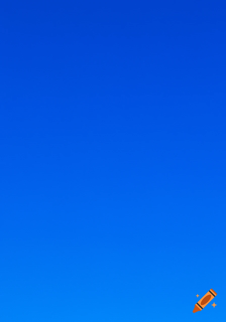 A solid bright blue background.