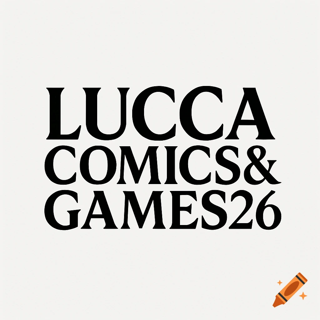 Black text reading 'LUCCA COMICS&GAMES26' on a white background.