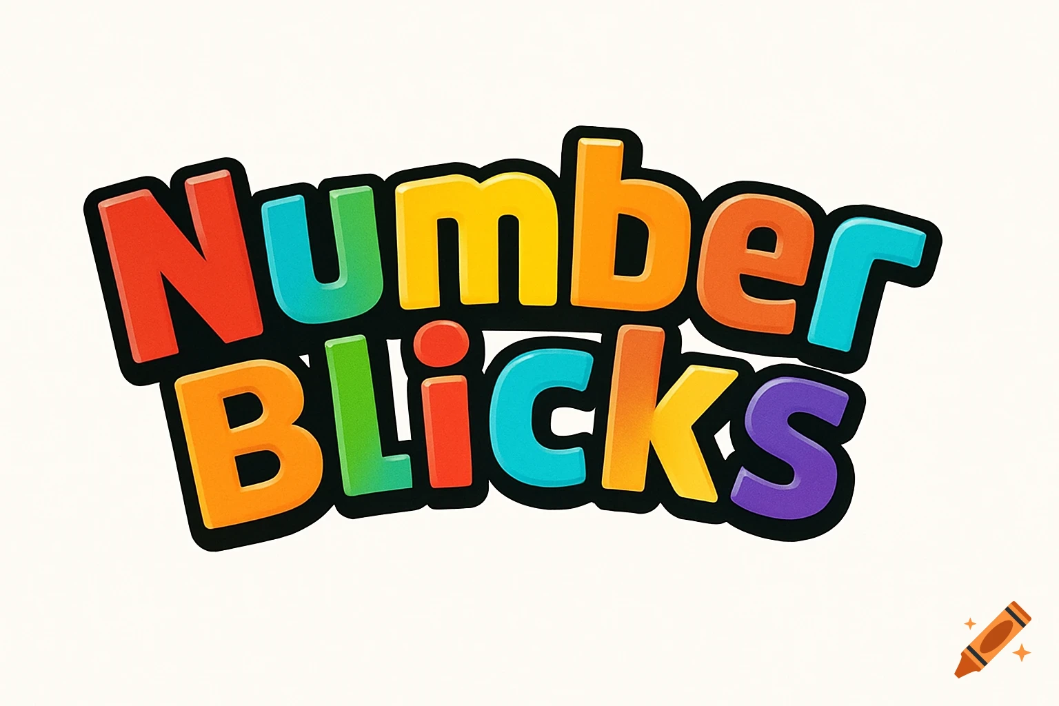 Colorful logo for 'Number Blicks' in a bold, cartoonish font with a black outline.