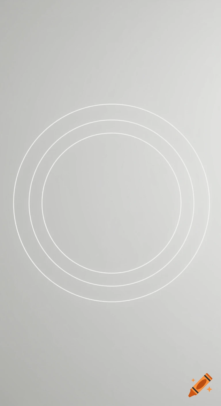 A minimalist light grey background with three concentric white elliptical outlines centered in the frame.