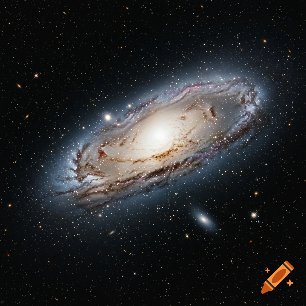 A detailed view of a barred spiral galaxy with a bright core and numerous stars against a dark cosmic background.