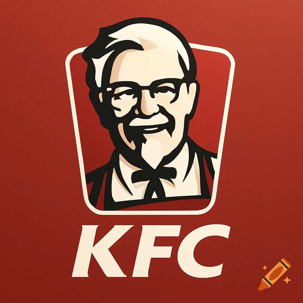 The classic KFC logo featuring Colonel Sanders' smiling face in a red and white portrait, with the letters 'KFC' below.