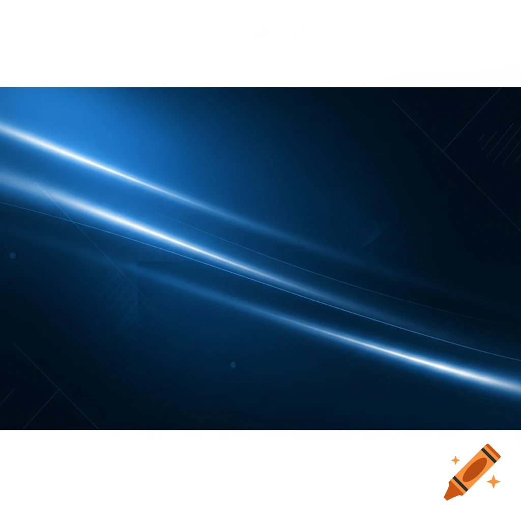 A dark blue abstract background with three bright, glowing blue lines sweeping diagonally across the center, giving a futuristic feel.