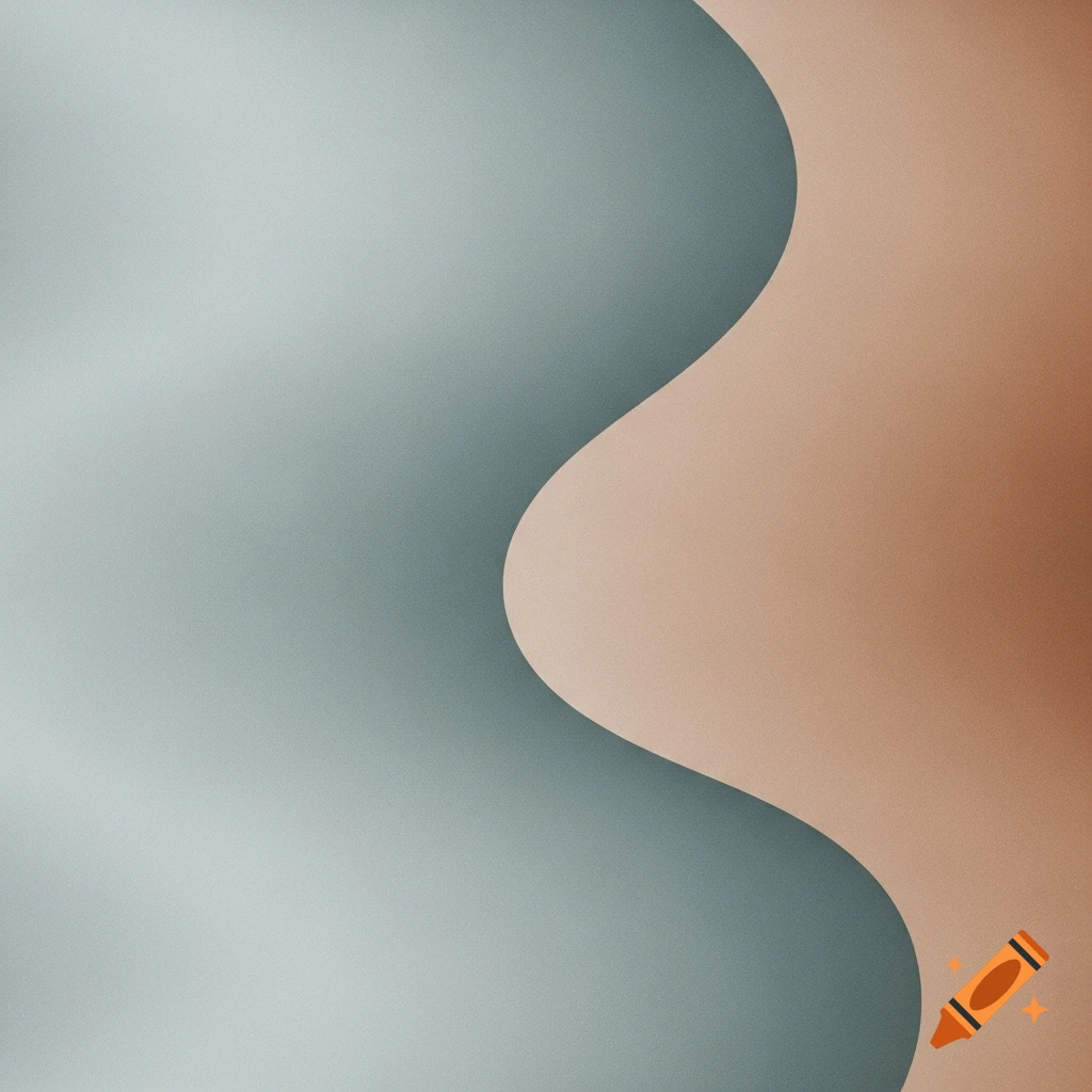 Abstract background with a smooth, wavy line separating a light grey-blue left side from a light brown right side.