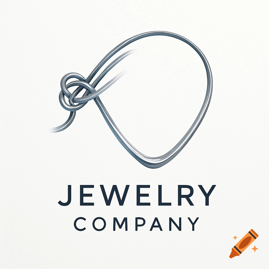 A metallic knot and loop forming a logo with 'JEWELRY COMPANY' text below on a white background.