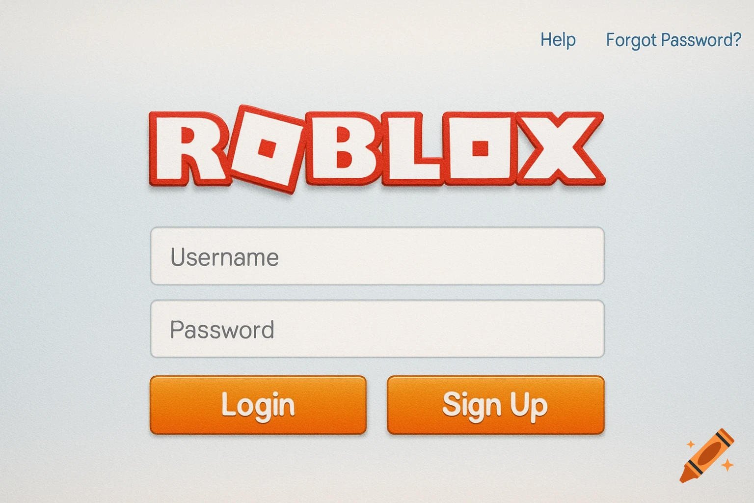 A clean, photorealistic Roblox website login screen from 2012, featuring fields for Username and Password, and buttons for Login and Sign Up.