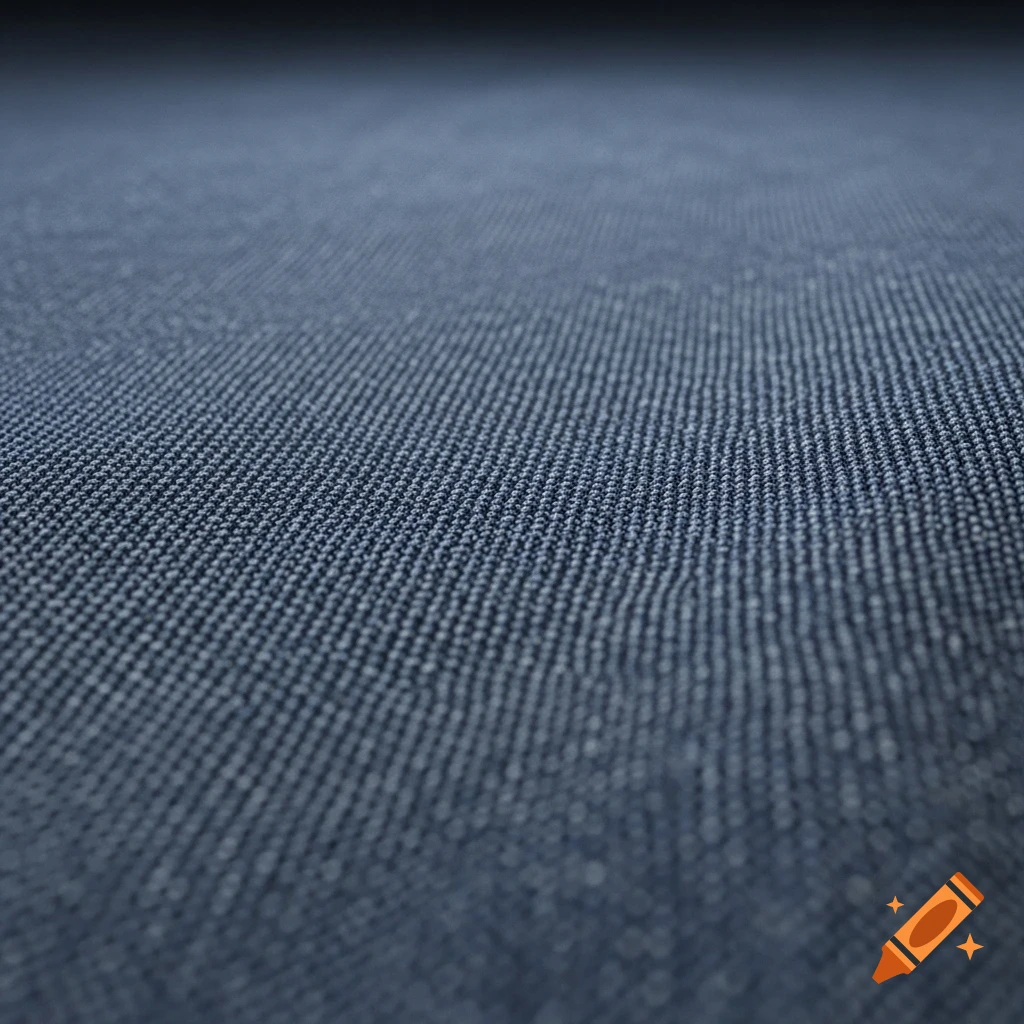 A close-up, low-angle shot of dark blue denim fabric with a visible weave texture, fading into a dark background.